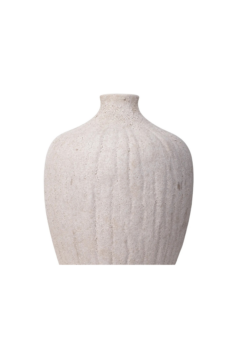 Taupe Ceramic Textured Vase | NV Gallery Benedita | Oroatrade.com