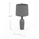 Contract furniture - Gray Base Accent Table Lamp - www.oroatrade.com