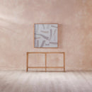 Light-Toned Strips Collage Painting | Novi Living Configured