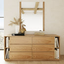 Natural Oak 6-Drawer Dresser | OROA Modern Jagger