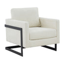 Metal Framed Square Accent Chair | OROA Modern Prince