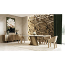 Travertine-Look Finish Dining Table | OROA Modern Kiefer
