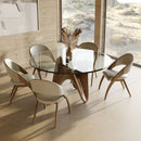 Round Tempered Glass Dining Table | OROA Modern Seguin