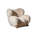 Beige Sheepskin Lounge Armchair | OROA Modern Dalton