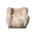 Beige Sheepskin Lounge Armchair | OROA Modern Dalton