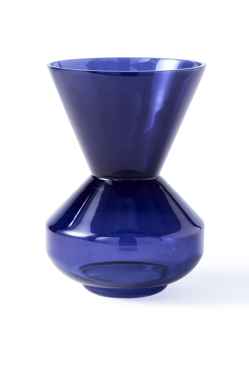 Blue Glass Conical Vase | Pols Potten Thick Neck | Oroatrade.com
