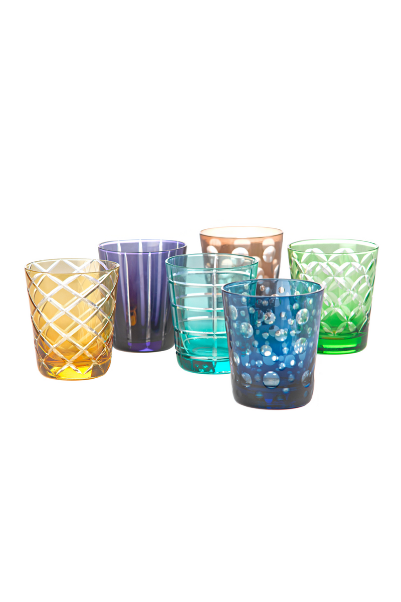 Multi-Colored Glass Tumbler | Pols Potten Cuttings | Oroatrade.com