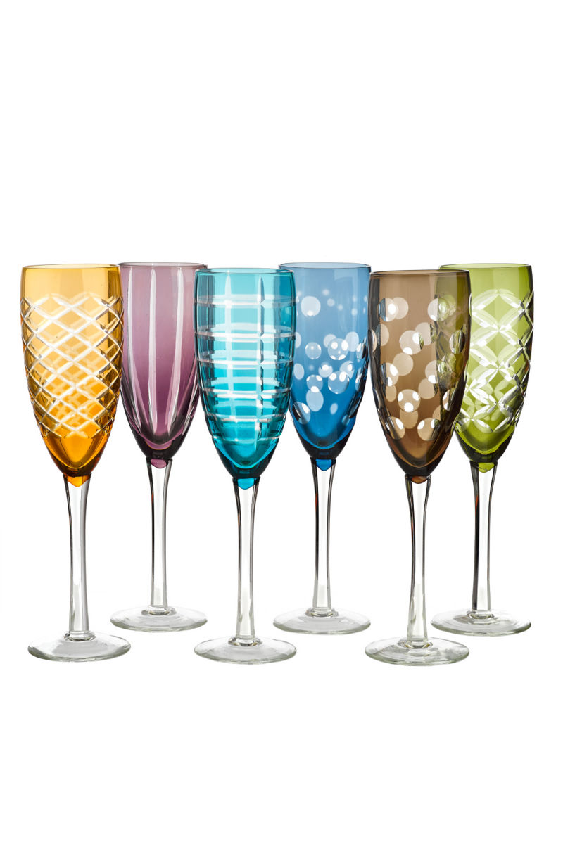 Multi-Colored Champagne Glass | Pols Potten Cuttings | Oroatrade.com