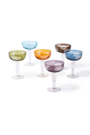 Sandblasted Multi-Colored Coupe Glass | Pols Potten Peony | Oroatrade.com