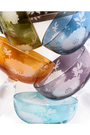 Sandblasted Multi-Colored Coupe Glass | Pols Potten Peony | Oroatrade.com