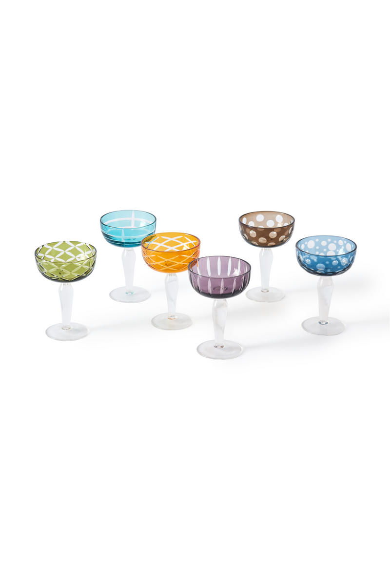Multi-Colored Coupe Glass | Pols Potten Cuttings | Oroatrade.com