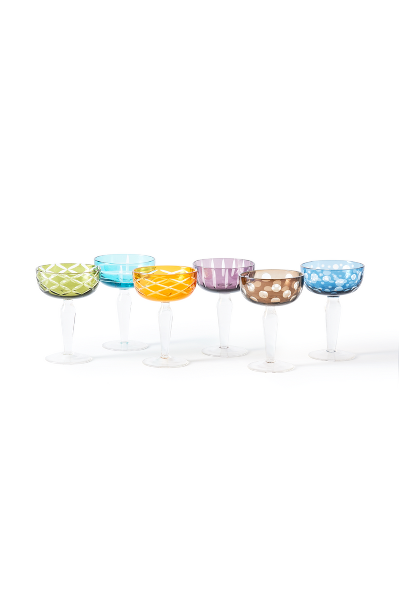 Multi-Colored Coupe Glass | Pols Potten Cuttings | Oroatrade.com