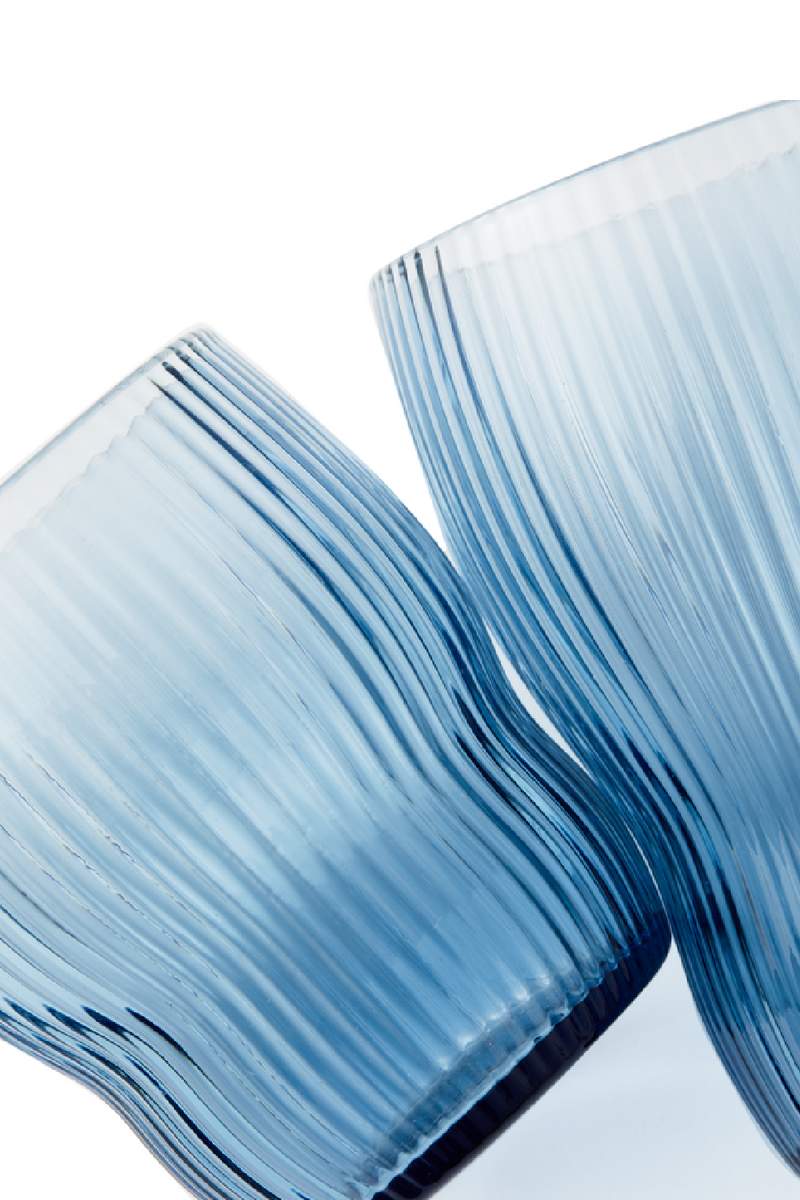 Blue Ridged Glass Longdrinks | Pols Potten Pum | Oroatrade.com