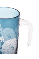 Floral Patterned Blue Glass Pitcher | Pols Potten Peony | Oroatrade.com