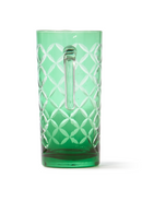 Patterned Green Glass Pitcher | Pols Potten Cuttings | Oroatrade.com