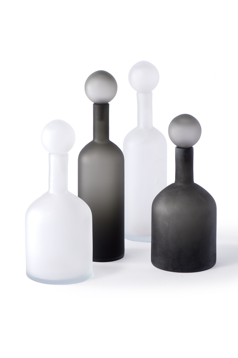 Matte Black Glass Decor | Pols Potten Bubbles and Bottles | Oroatrade.com