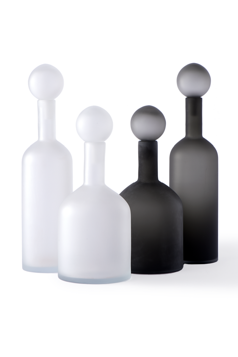 Matte Black Glass Decor | Pols Potten Bubbles and Bottles | Oroatrade.com