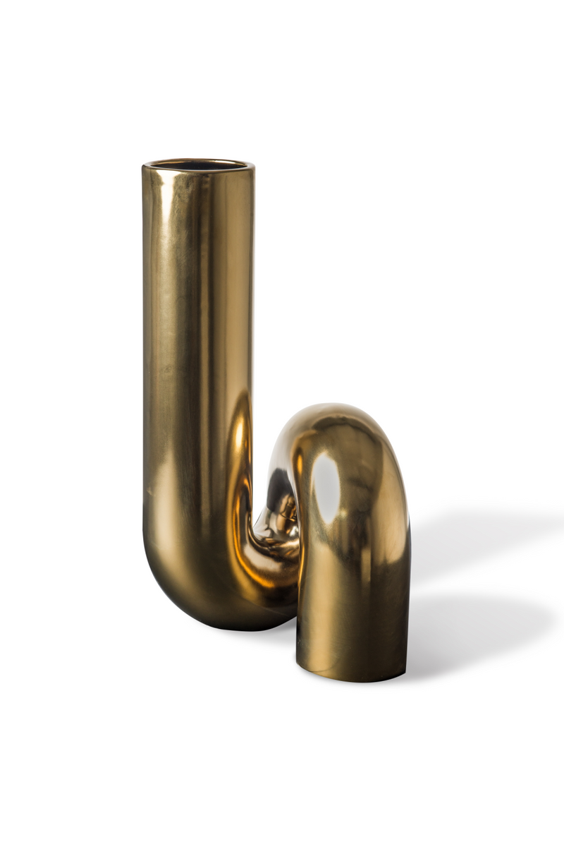 Gold Ceramic Modern Vase | Pols Potten Yourtube | Oroatrade.com