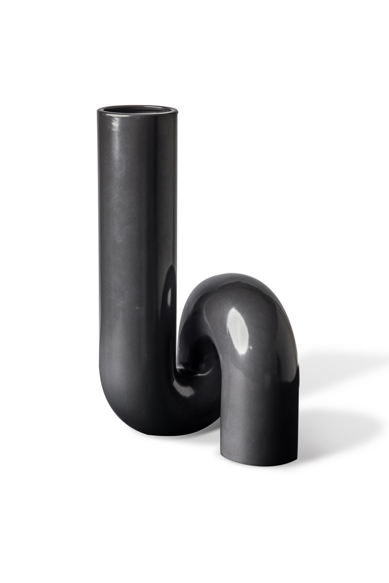 Black Ceramic Modern Vase | Pols Potten Yourtube | Oroatrade.com