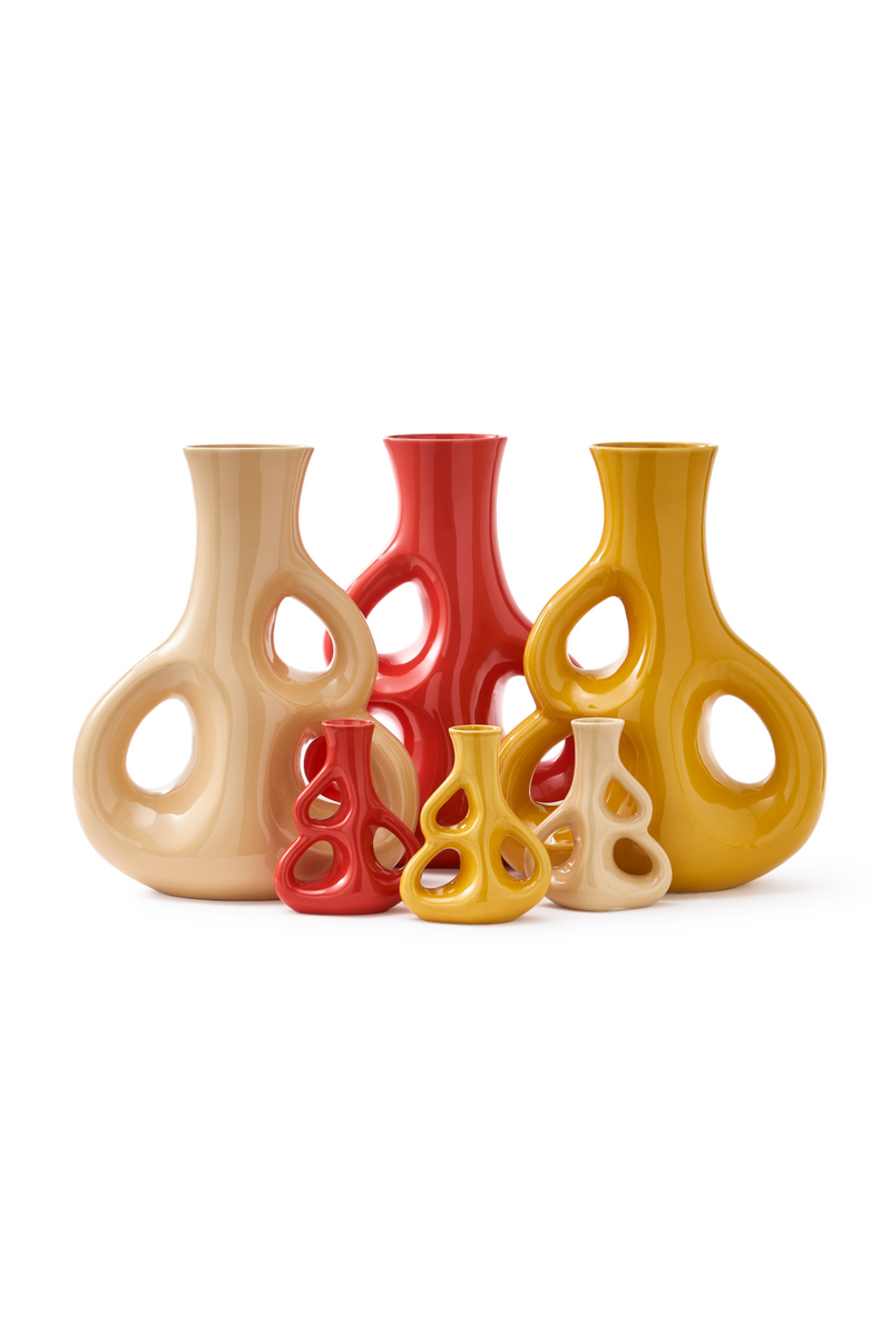 Beige Stoneware Vase S | Pols Potten Three Ears | Oroatrade.com