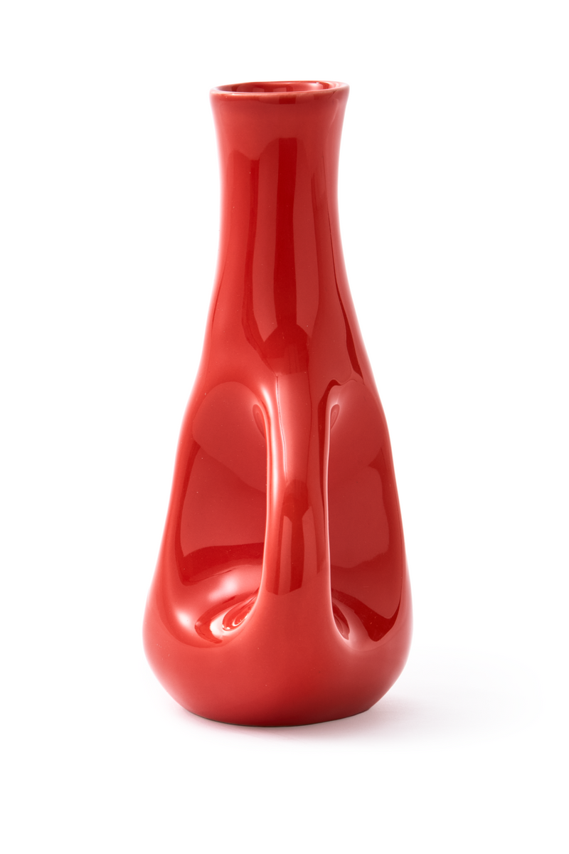 Red Stoneware Vase S | Pols Potten Three Ears | Oroatrade.com