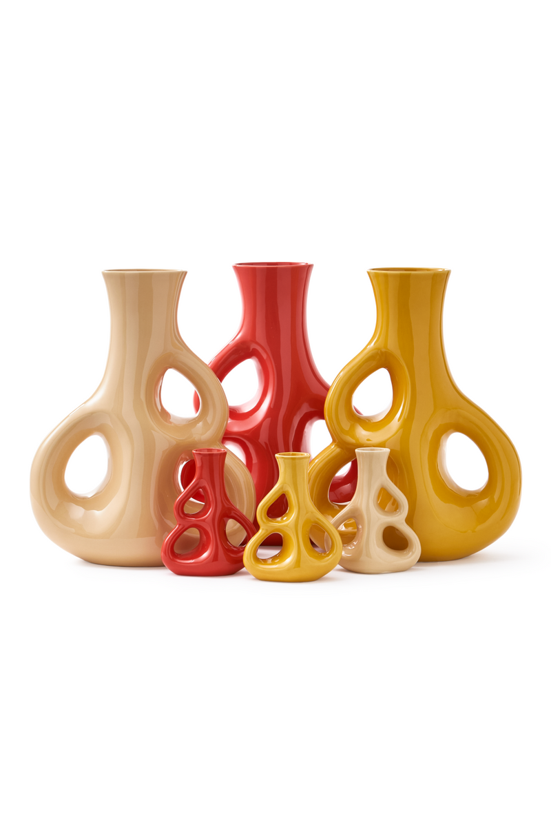 Beige Stoneware Vase M | Pols Potten Three Ears | Oroatrade.com
