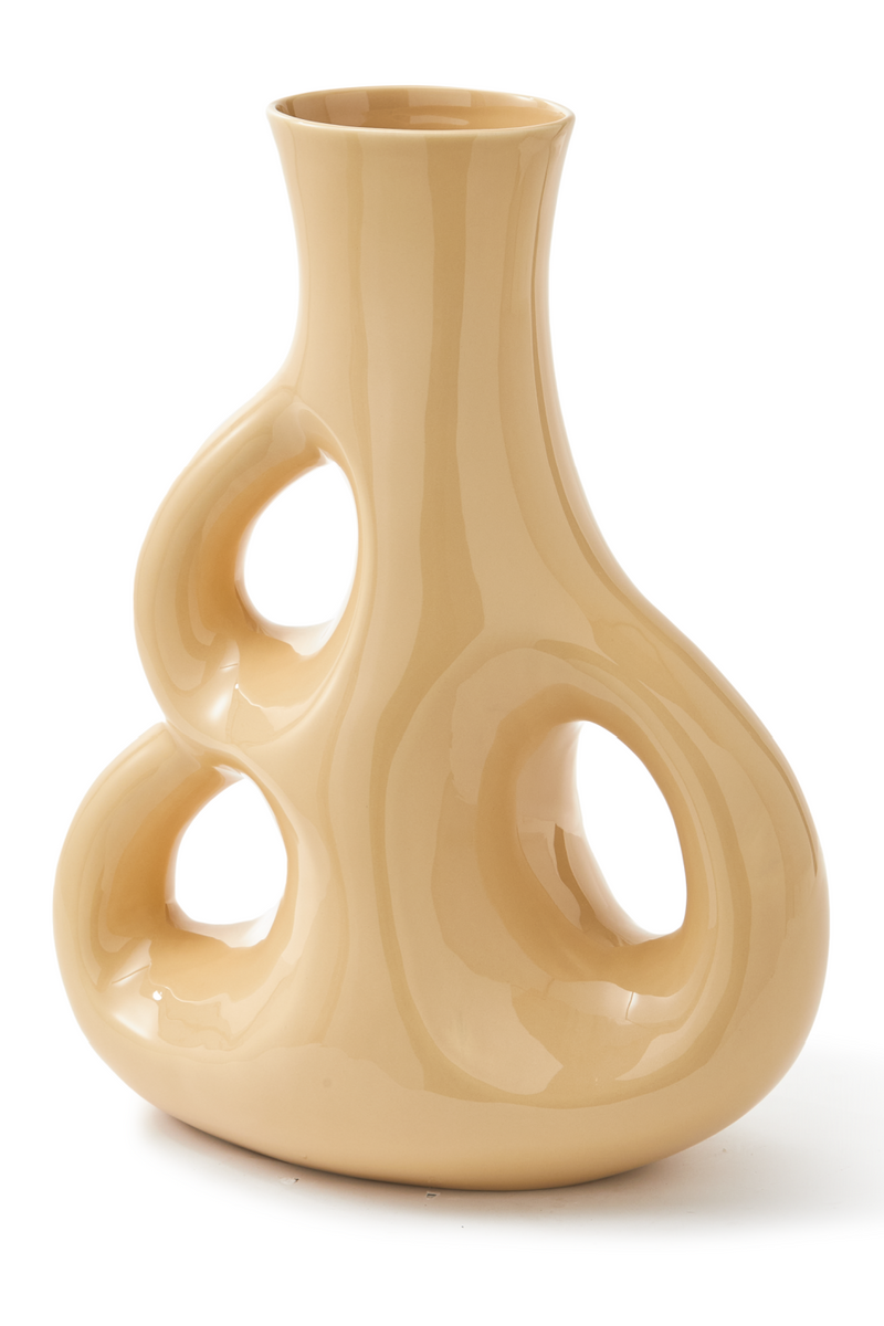 Beige Stoneware Vase M | Pols Potten Three Ears | Oroatrade.com