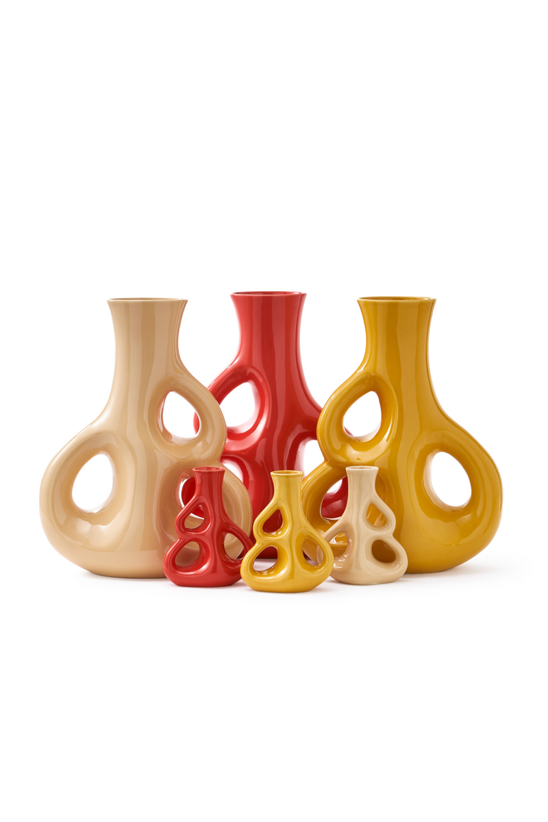 Yellow Stoneware Vase M | Pols Potten Three Ears | Oroatrade.com