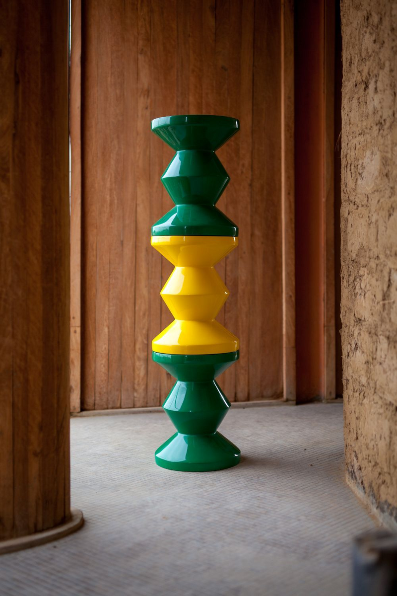 Lacquered Accent Stool | Pols Potten Zig Zag | Oroatrade.com