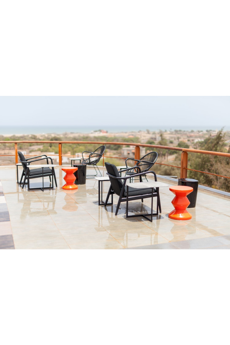 Lacquered Accent Stool | Pols Potten Zig Zag | Oroatrade.com