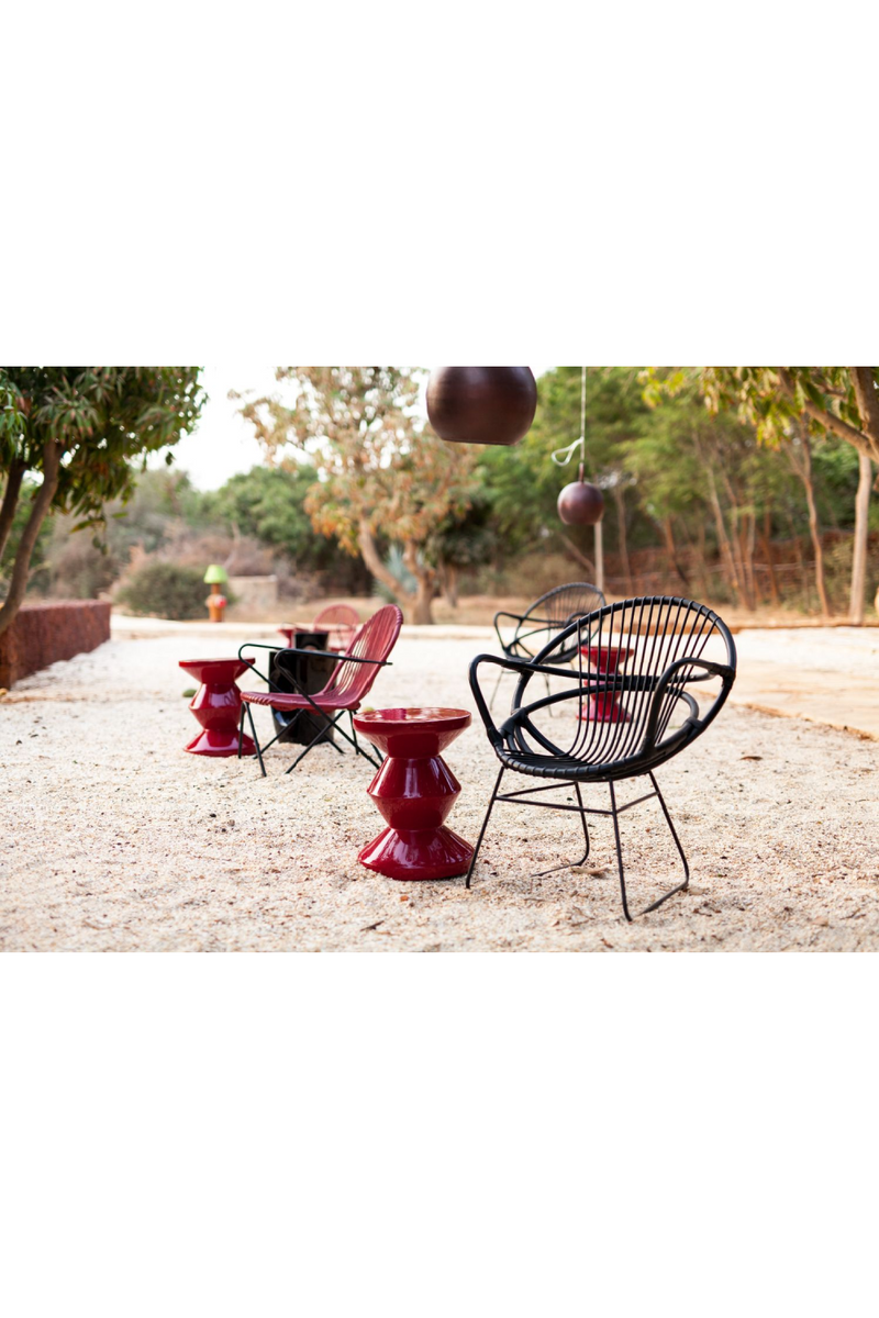 Lacquered Accent Stool | Pols Potten Zig Zag | Oroatrade.com