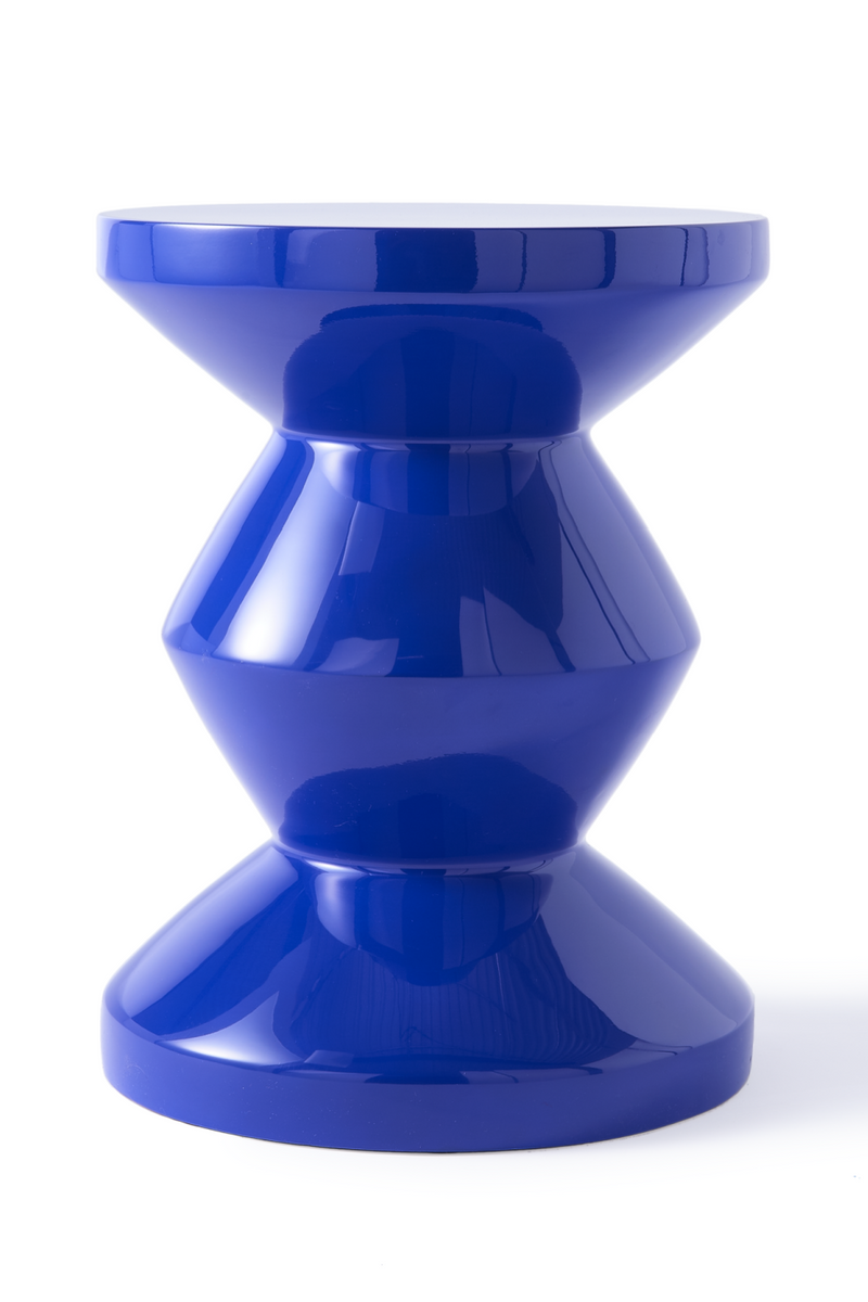 Dark Blue Molded Stool | Pols Potten Zig Zag | Oroatrade.com