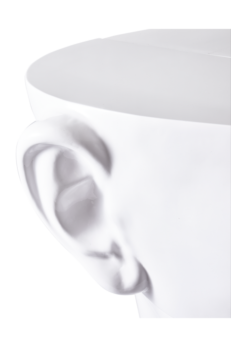 White Sculptural Coffee Table | Pols Potten Head Left | Oroatrade.com