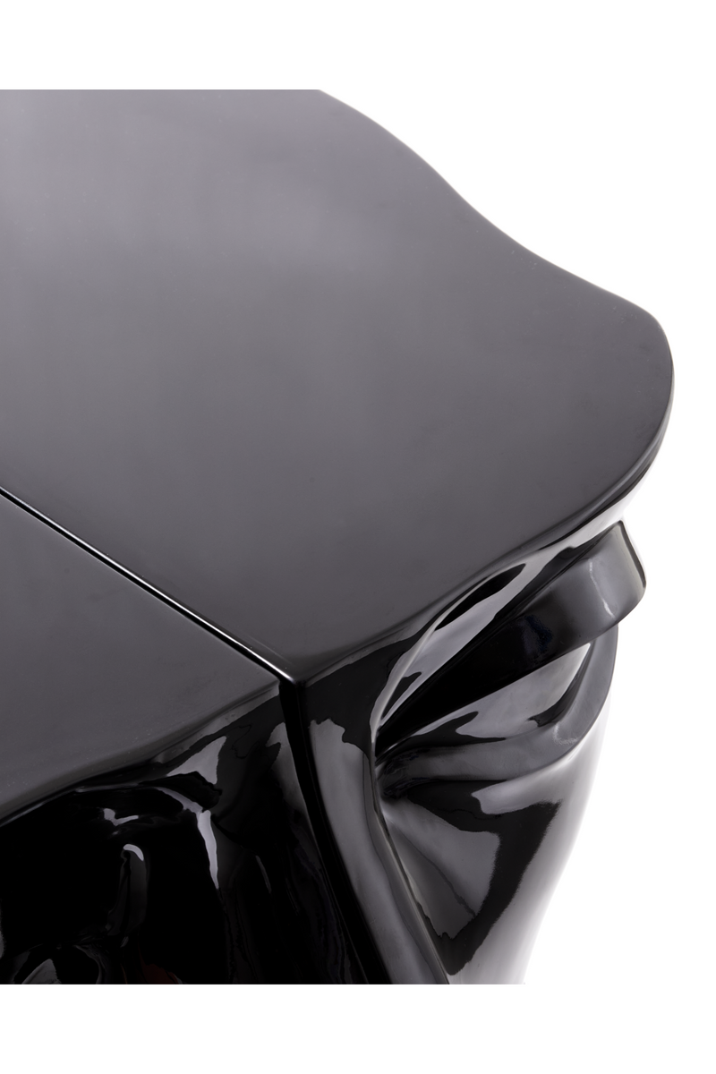 Black Sculptural Chin Coffee Table | Pols Potten Head Left | Oroatrade.com