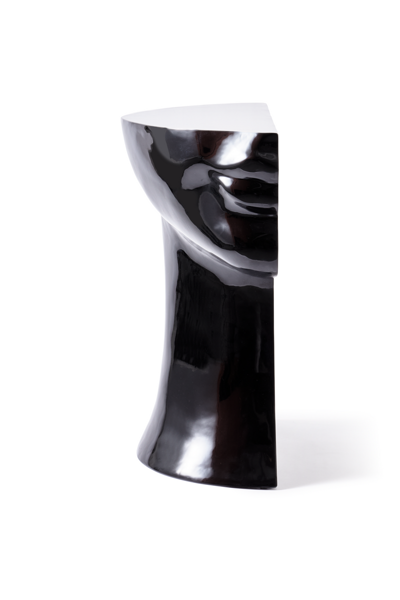 Black Sculptural Chin Coffee Table | Pols Potten Head Left | Oroatrade.com
