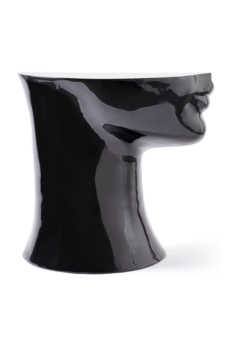 Black Sculptural Chin Coffee Table | Pols Potten Head Left | Oroatrade.com