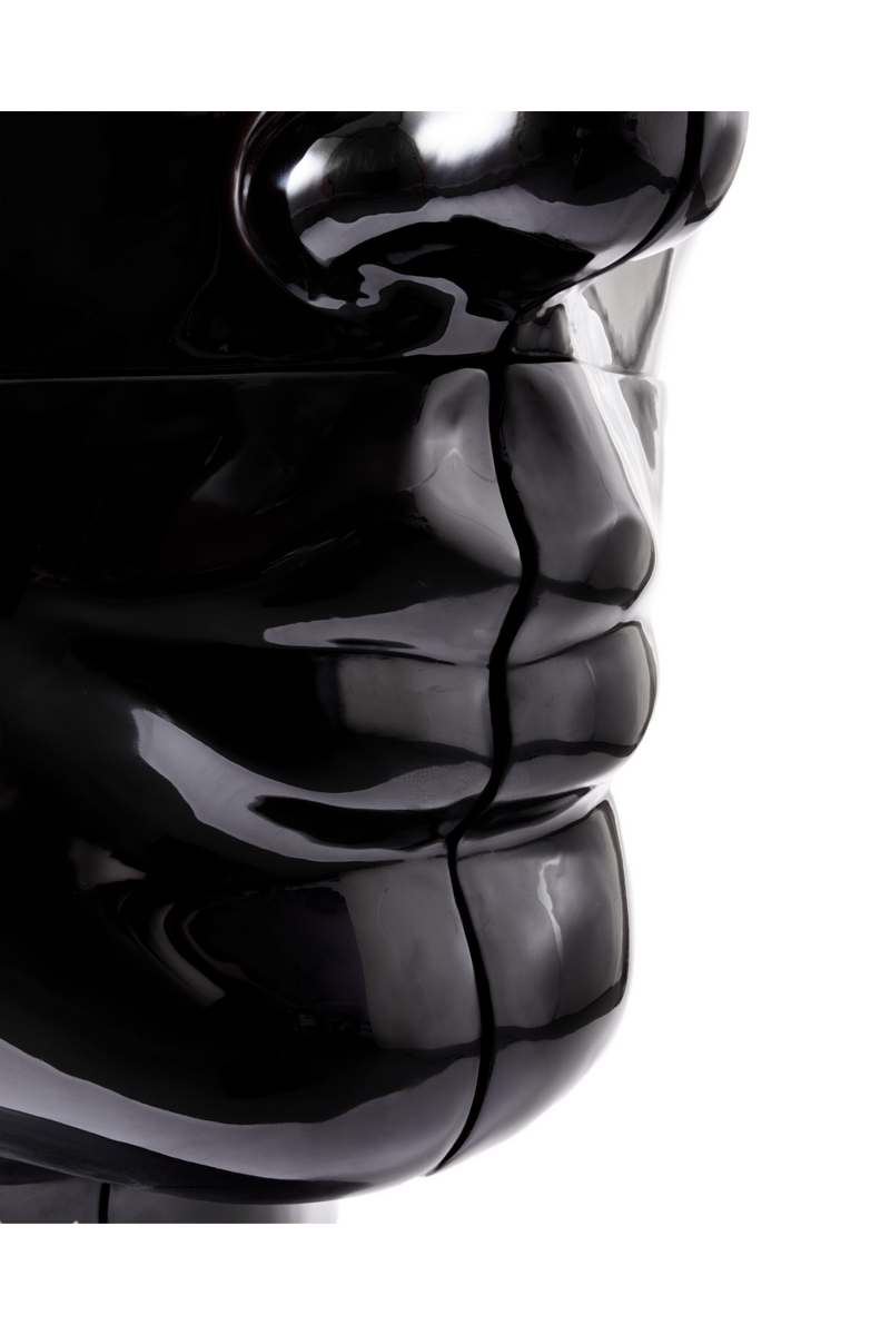 Black Sculptural Chin Coffee Table | Pols Potten Head Right | Oroatrade.com