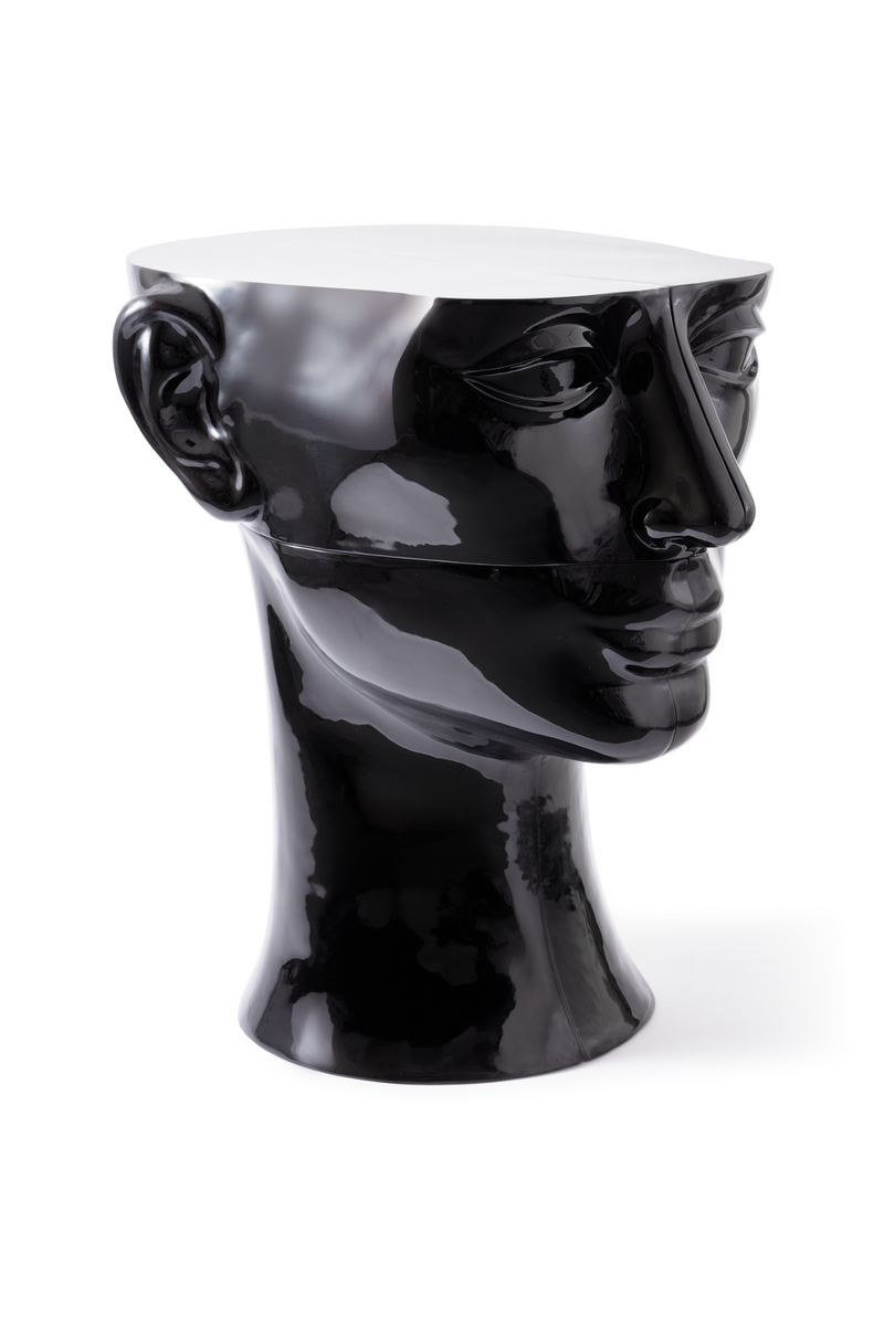 Black Sculptural Chin Coffee Table | Pols Potten Head Right | Oroatrade.com