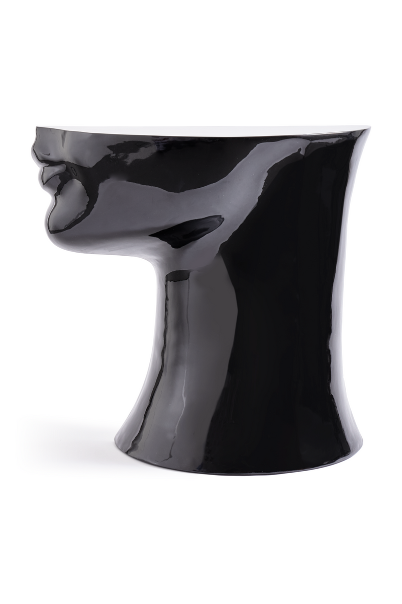 Black Sculptural Chin Coffee Table | Pols Potten Head Right | Oroatrade.com