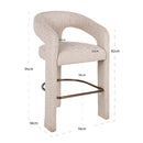 Hospitality furniture - Cream 3-Legged Counter Stool - www.oroatrade.com