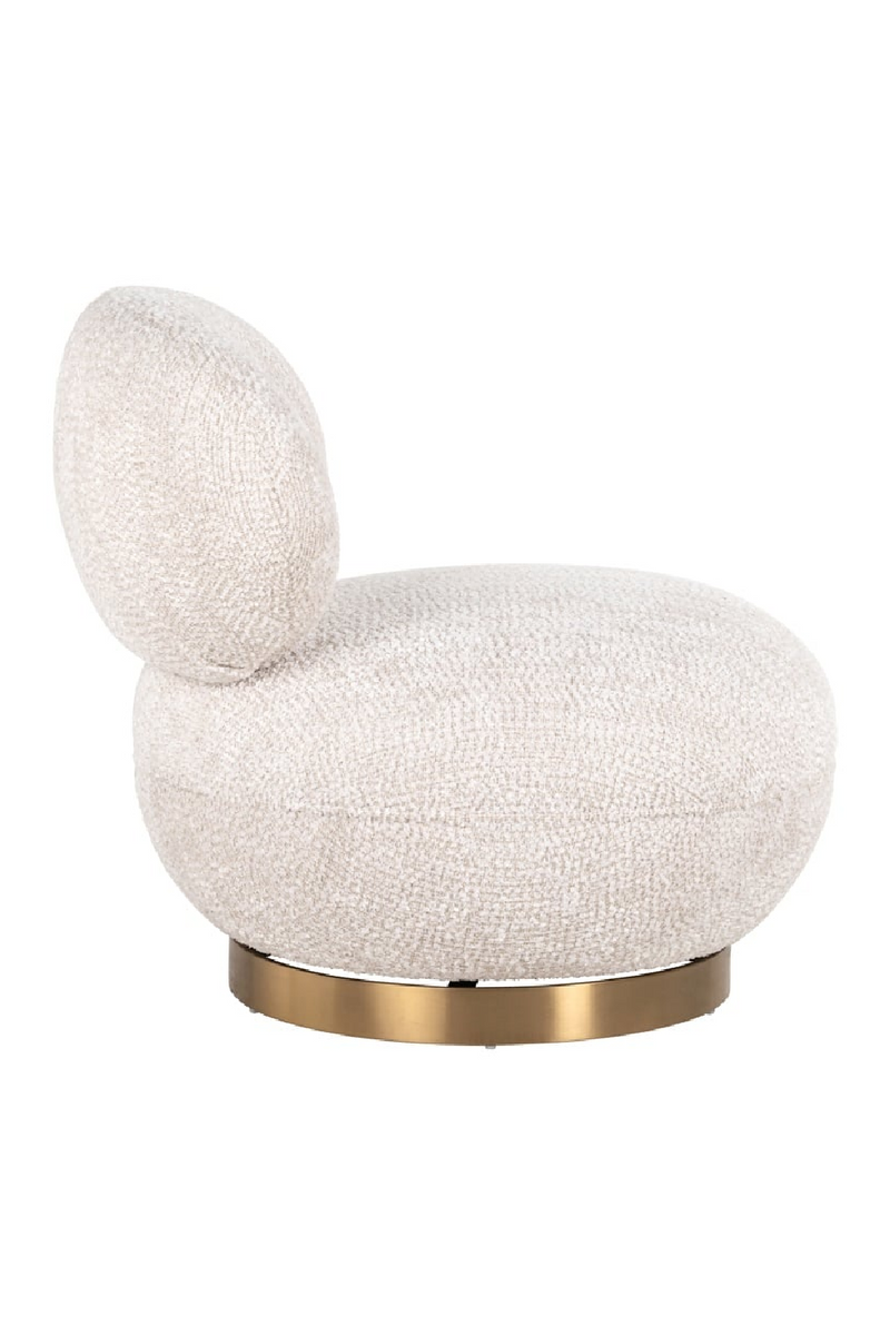 Cream Upholstered Swivel Easy Chair | OROA Jace | Oroatrade.com