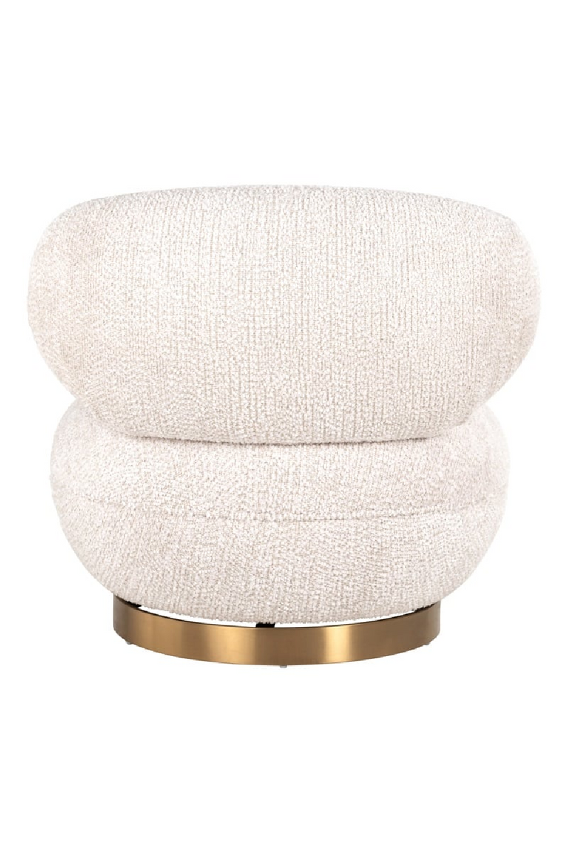 Cream Upholstered Swivel Easy Chair | OROA Jace | Oroatrade.com