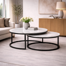 White Marble Nesting Coffee Tables (2) | Richmond Interiors Lexington