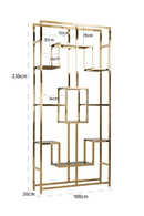 Geometrical Gold Cabinet | Richmond Interiors Magnus | Oroatrade.com