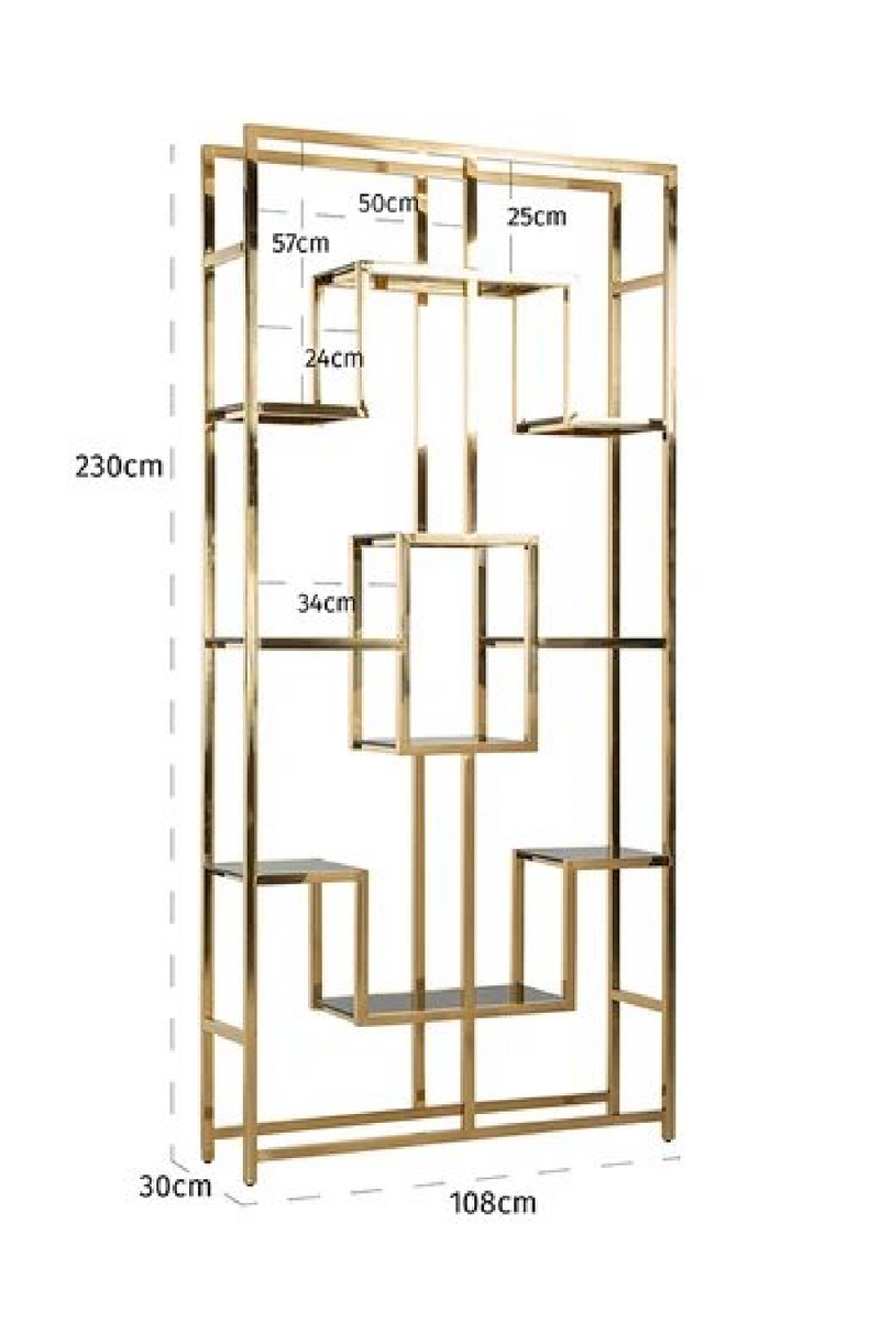 Geometrical Gold Cabinet | OROA Magnus | Oroatrade.com