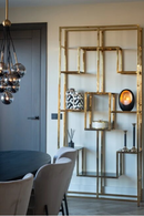 Geometrical Gold Cabinet | Richmond Interiors Magnus | Oroatrade.com