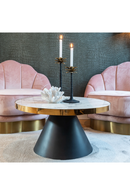 Gold Framed Marble Pedestal Coffee Table | Richmond Interiors Odin | Oroatrade.com