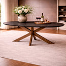 Oval Black Oak Dining Table | Richmond Interiors Blackbone