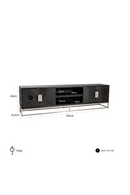 Black Oak 4 Door TV Sideboard | Richmond Interiors Blackbone | Oroatrade.com