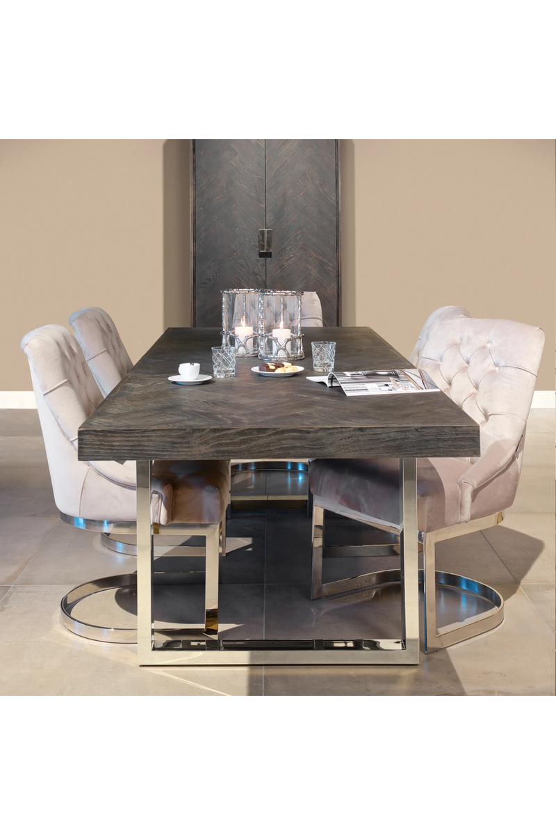 Wooden Silver Dining Table L | OROA Blackbone | OROATRADE.com